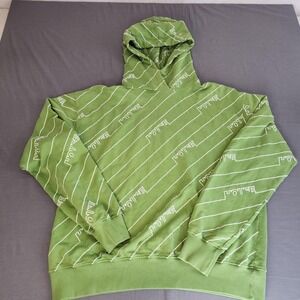 Green‎ Hoodie Pullover, All Over Logo Print, Athleisure, Casual XL
